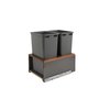 Rev-A-Shelf Rev-A-Shelf Legrabox Pull Out Double WasteTrash Container for Full Height Cabinets wSoft Close 5LB-1850OGWN-213